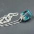 steam punk jewelry Insulator Gem Aqua pendant 1