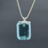 steam punk jewelry Insulator Gem Aqua pendant 1