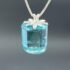 steam punk jewelry Insulator Gem Aqua pendant 1
