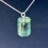 aqua glass Gem pendant made from insulator