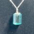 aqua glass Gem pendant made from insulator