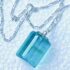 aqua glass Gem pendant made from insulator