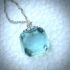 aqua glass Gem pendant made from insulator