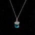 aqua glass gem pendant made from insulator