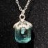 aqua glass gem pendant made from insulator