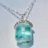 aqua glass gem pendant made from insulator