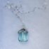 aqua glass gem pendant made from insulator