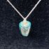 aqua glass gem acorn pendant made from insulator