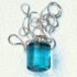 steam punk jewelry Insulator Gem Aqua pendant 1