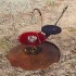 plough disk bird feeder bath
