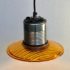 Corruguated can yellow trafficlight lens pendant