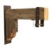 Salvaged wood bracket & hardware made from a telegraph utility pole crossarm beam.