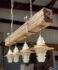 wood Crossarm beam Chandelier insulator light lanterns