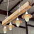 wood Crossarm beam Chandelier insulator light lanterns