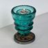 insulator votive candle holder blue