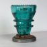 insulator votive candle holder blue