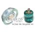 steam punk jewelry Insulator Gem Aqua pendant 1