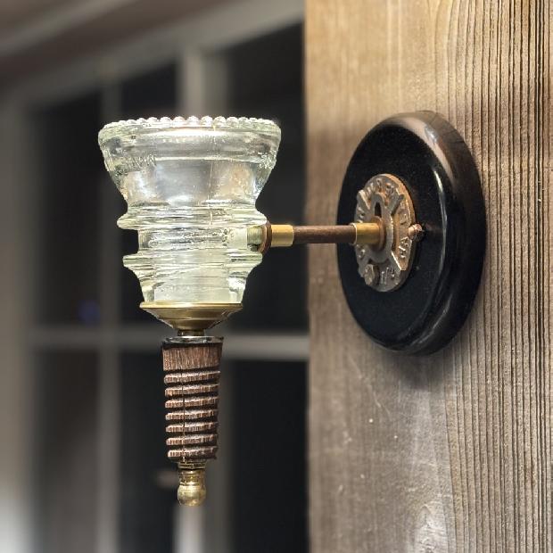 Insulator Light Wood Pin Sconce CB - Image 9