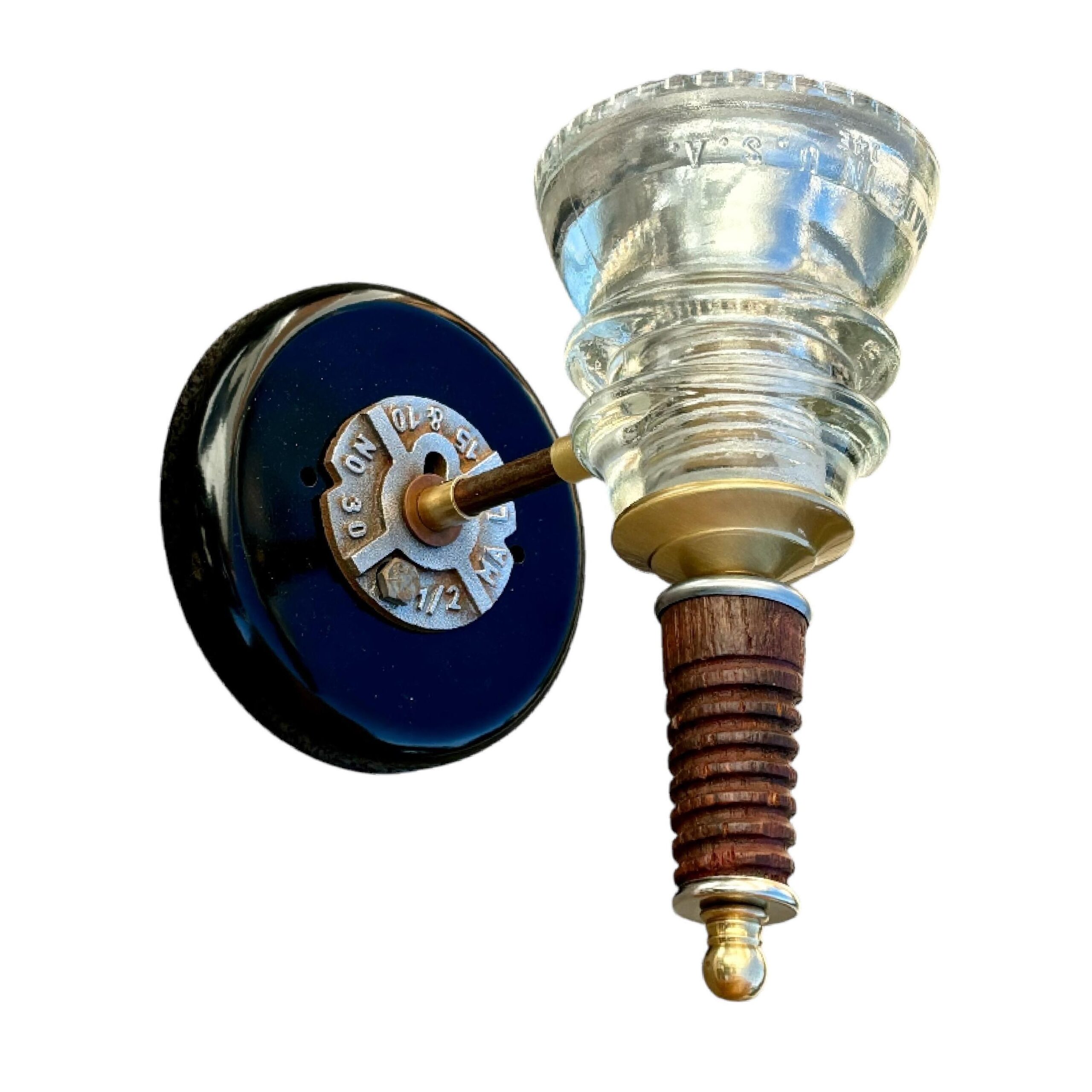 Insulator Light Wood Pin Sconce CB - Image 3