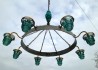 Insulator light wine barrel hoop chandelier