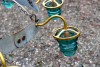 Insulator light wine barrel hoop chandelier