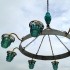Insulator light wine barrel hoop chandelier