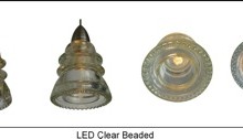 LED Insulatorlight Pendant - Clear Beaded