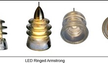 LED Insulatorlight Pendant - Clear Ringed Armstrong