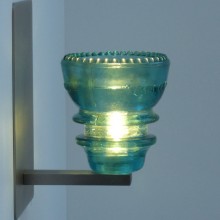 LED Insulatorlight Sconce Blue Green 42