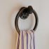 Railroad spike towel ring