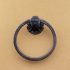 Railroad spike towel ring