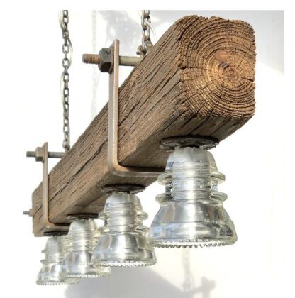 Telegraph crossarm insulator chandelier