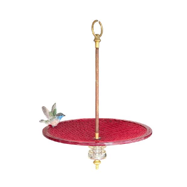 Insulator TrafficLight Lens Bird Feeder or Bird Bath Red - Image 2