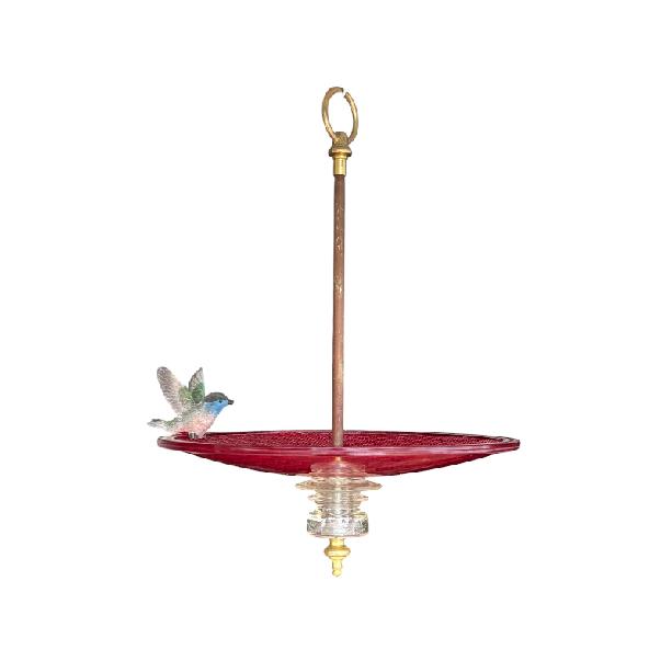 Insulator TrafficLight Lens Bird Feeder or Bird Bath Red - Image 3