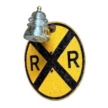 Railroad Crossing Sign Insulator Light Sconce 12" dia.