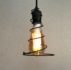 Cowboy Wire Spiral Lariat Pendant Edison Bulb