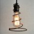 Cowboy Wire Spiral Lariat Pendant Edison Bulb