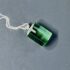 green glass Gem pendant made from insulator