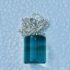 aqua glass Gem pendant made from insulator