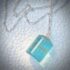 aqua glass Gem pendant made from insulator