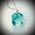 aqua glass Gem pendant made from insulator