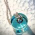 aqua glass Gem pendant made from insulator