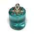 aqua glass gem pendant made from insulator