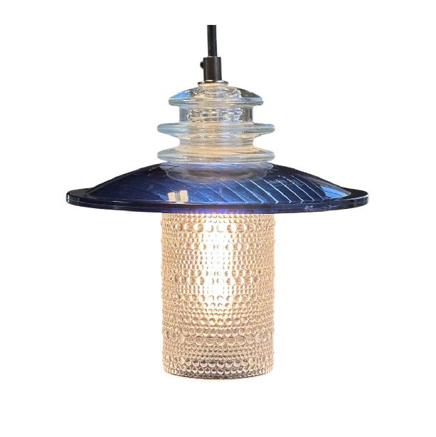 Clear Beaded Glass Globe Pendant Insulator Cap Trafficlight Lens - Image 11