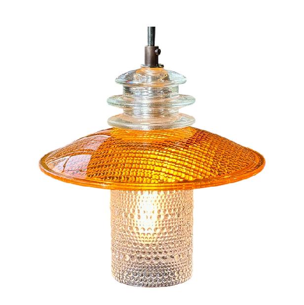 beaded glass insulator insulator cap yellow lens 11a