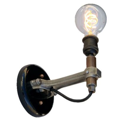 connector rod sconce round bulb