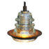 Insulator light rusted metal ring pendant