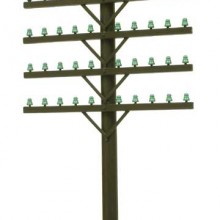 Glass Insulators on Telephone Pole
