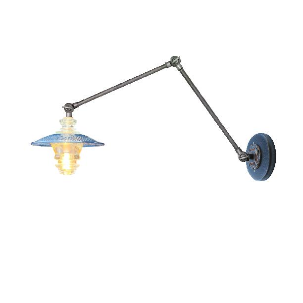 Insulator Light Lantern Swivel Sconce - Go Green Trafficlight Lens 8"