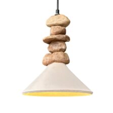 Ceramic Tagine Luminaire Cairn Rock Stack Pendant (Dimming)
